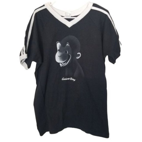 VTG Cronies Mens XL Black Short Sleeves V-Neck Cur - Picture 1 of 6